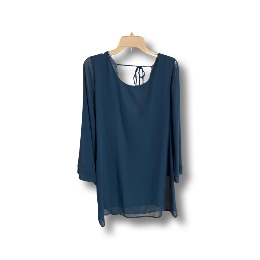 Short, blue boutique dress